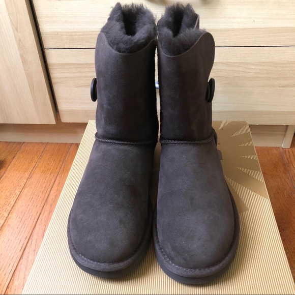 UGG Bailey Button Chocolate Winter Snow Boots - Picture 3 of 10